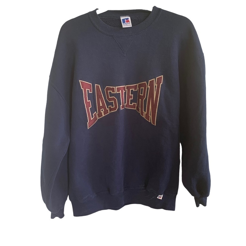 Vintage Eastern Kentucky Crewneck Sweatshirt Embroidered 90s Made In Usa Size Xl